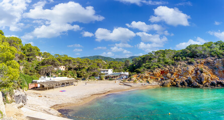 Landscape with Cala Carbo, Ibiza islands, Spain