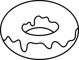 donut dessert outline drawing