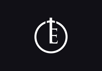 Christian Church logo and symbol design with the letter E