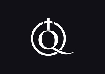 Christian Church logo and symbol design with the letter Q