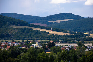 Fototapeta na wymiar View of the city of Trencin in Slovakia