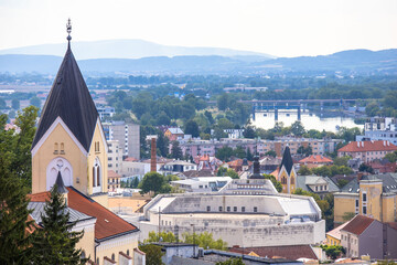 View of the city of Trencin in Slovakia