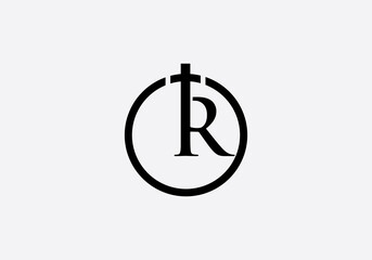 Christian Church logo and symbol design with the letter R