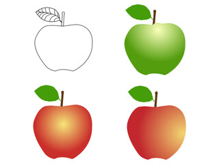 Apple Vector Illustrations And Clip Art Design. It Is The Best Of Modern Design.