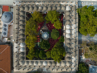 Koza Han Silk Bazaar Drone Photo, Bursa City Center, Bursa Turkey © raul77