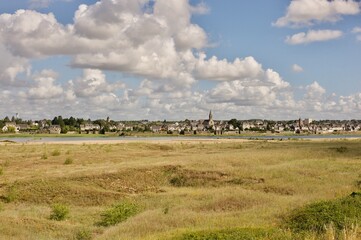view on the river The loire with a city in backstage