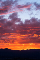 sunset in the sky