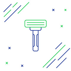 Line Shaving razor icon isolated on white background. Colorful outline concept. Vector
