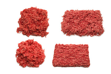 Chopped meat background. Top view.