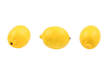 Lemon isolated on white background. Space for test or design.