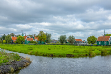 Zaanse Schans on a Cloudy Summer Day