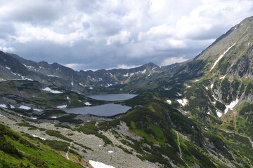 Fototapeta premium landscape with lake and mountains