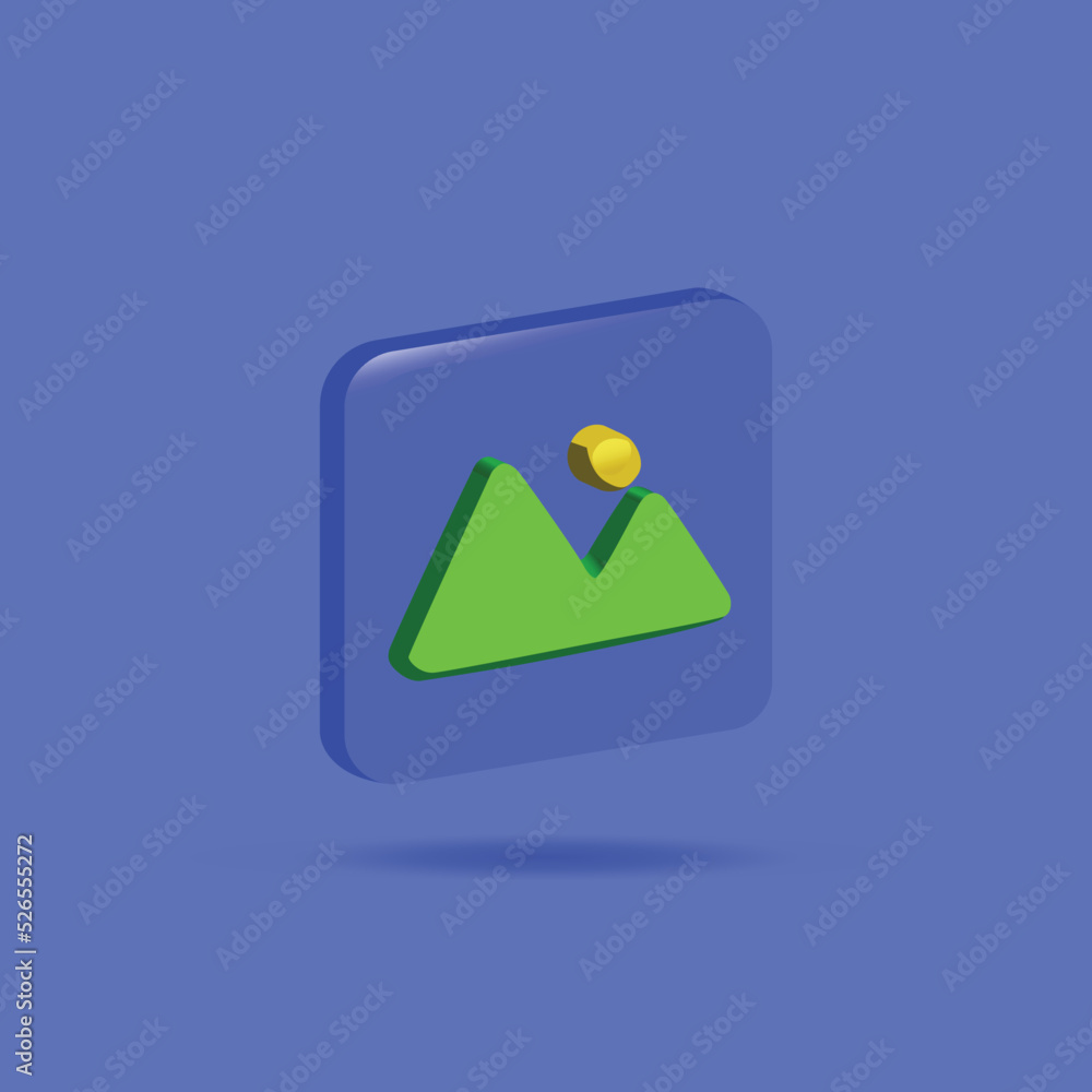 Poster 3d image and picture document design vector
