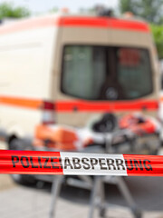 Absperrung mit Krankenwagen
