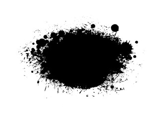 Black blob object on White Background. Vector illustration