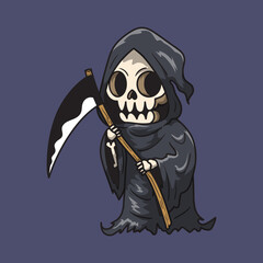 Halloween character Grim Reaper illustration