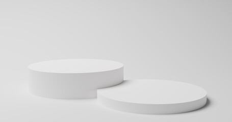 Mock up podium for product presentation, 2 layers, background, 3d render, 3d illustration