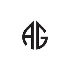 AG logo design. Vector illustration.