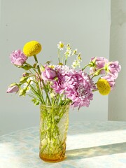 bouquet of flowers in vase