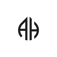 AH Logo Design Template Vector Graphic Branding Element.