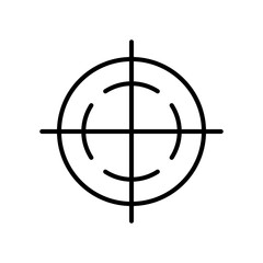Target and aim icon. Game sign. Focus symbol. Vector isolated on white background.
