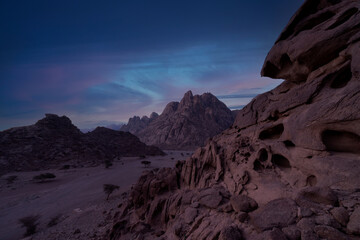 Sunrise hours in the NEOM Mountains