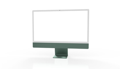 Mockup of modern desktop computer isolated