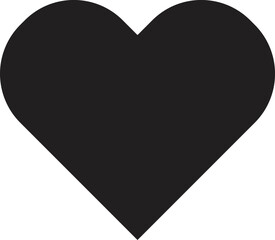 Black romantic Heart Icon vector , trendy style for Marriage Celebration 