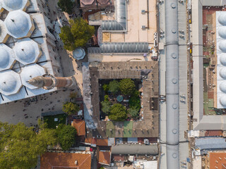 Ulu Cami Mosque Drone Photo, Bursa City Center, Turkey