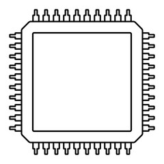 Integrated circuit contour illustration