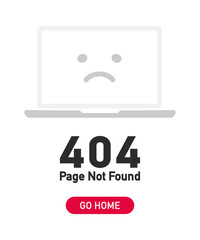 Error 404 page not found. System error. Laptop and broken connection. Broken page. The page you requested could not be found. Web Template for presentation, infographic, website, apps and other uses