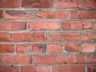 Red brick background closeup for background or conceptual use.