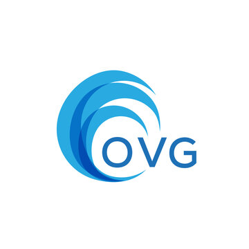 OVG letter logo. OVG blue image on white background. OVG Monogram logo design for entrepreneur and business. OVG best icon.
