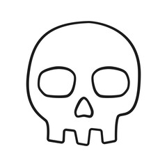 Skull. Vector. Cartoon