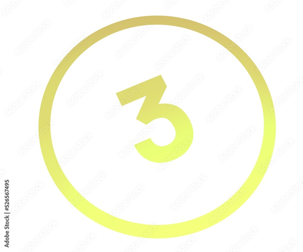 Poster Colored number or number in a circle from a gradient. Enumeration and numbering.