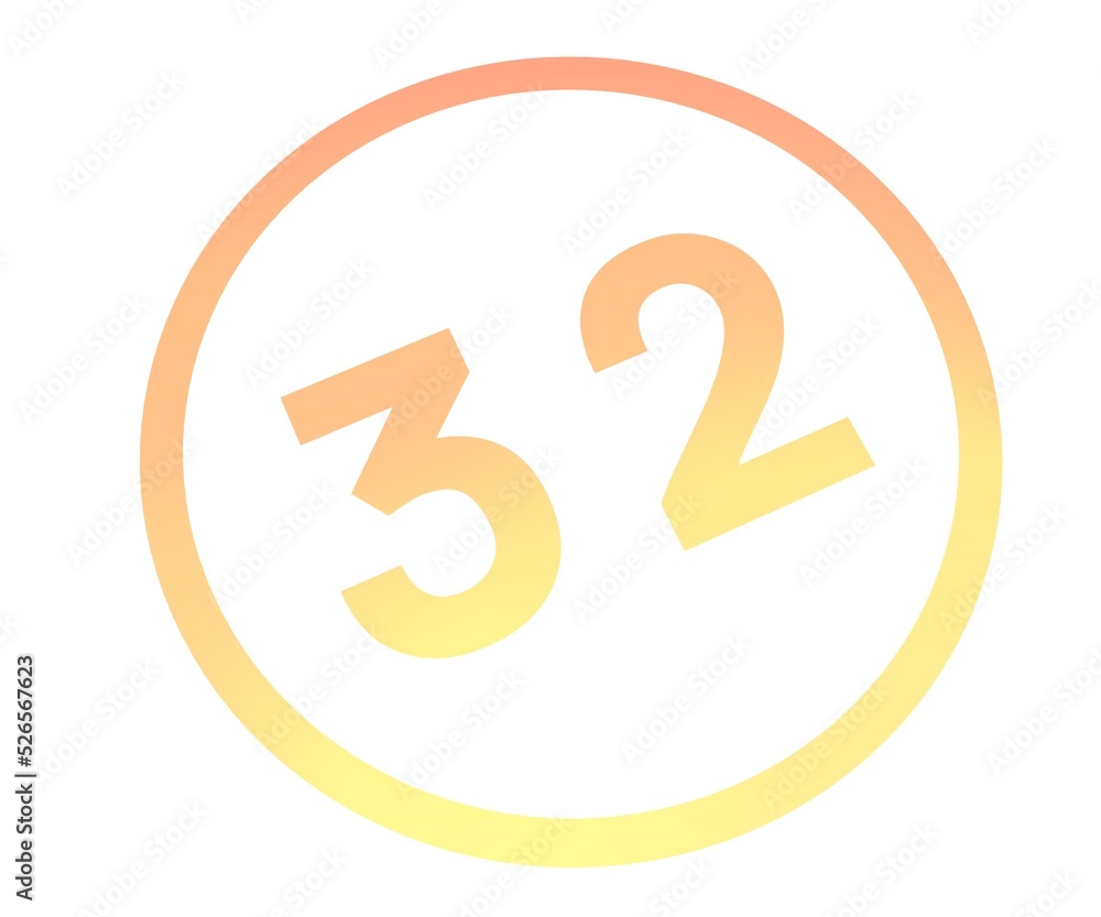 Poster colored number in a circle from a gradient. enumeration and numbering.