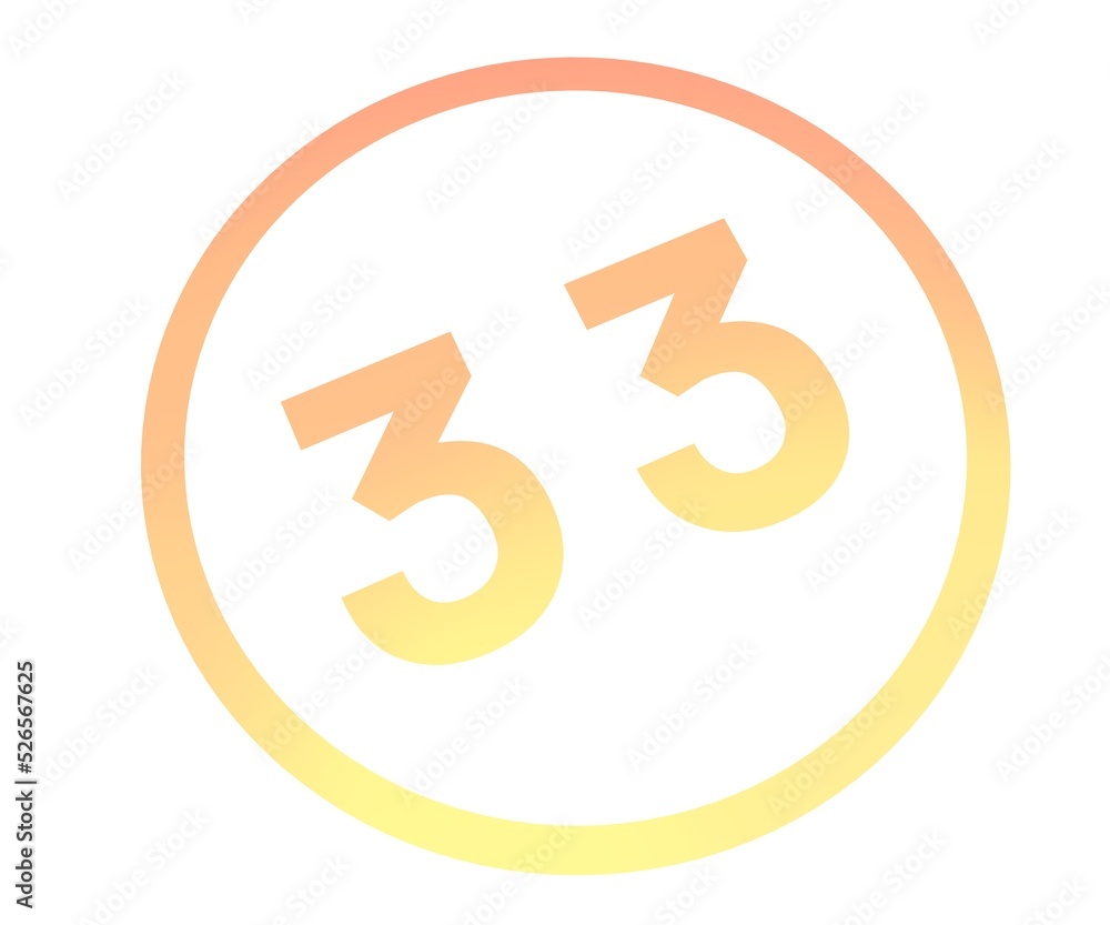 Poster colored number in a circle from a gradient. enumeration and numbering.
