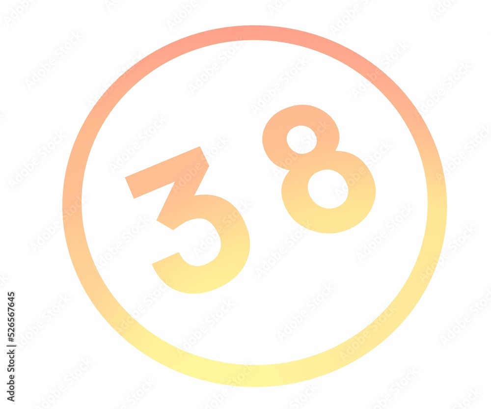 Poster colored number in a circle from a gradient. enumeration and numbering.