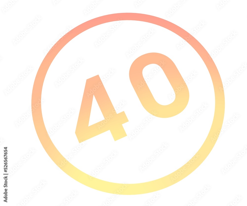 Poster colored number in a circle from a gradient. enumeration and numbering.