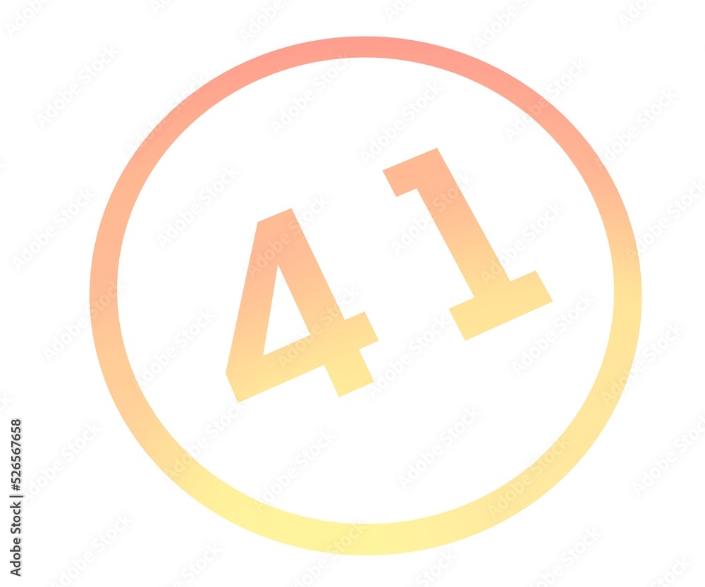 Poster colored number in a circle from a gradient. enumeration and numbering.