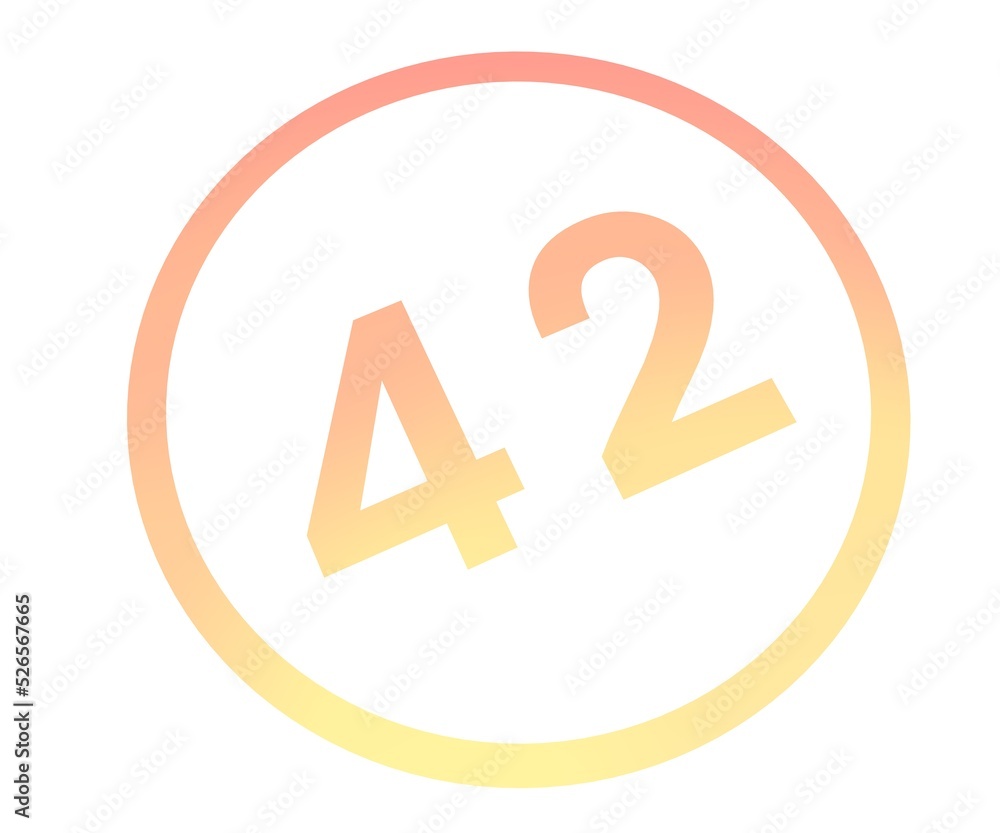 Poster colored number in a circle from a gradient. enumeration and numbering.