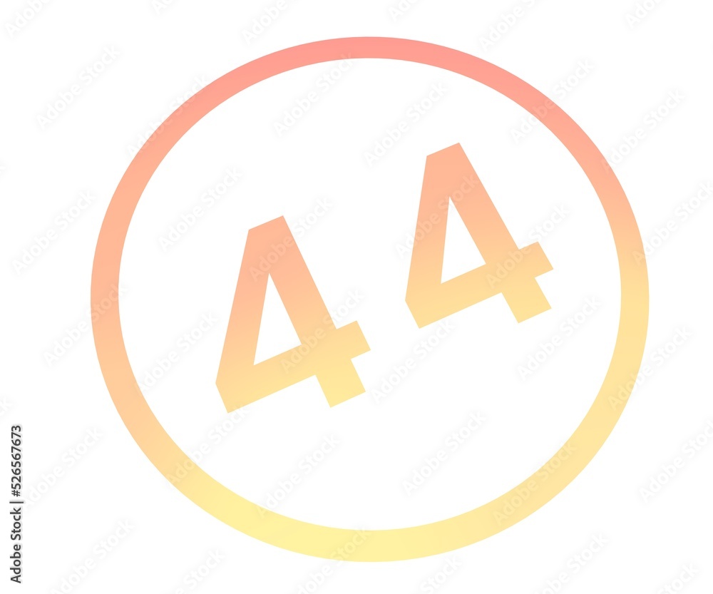 Poster colored number in a circle from a gradient. enumeration and numbering.