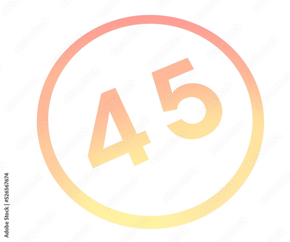  colored number in a circle from a gradient. enumeration and numbering.