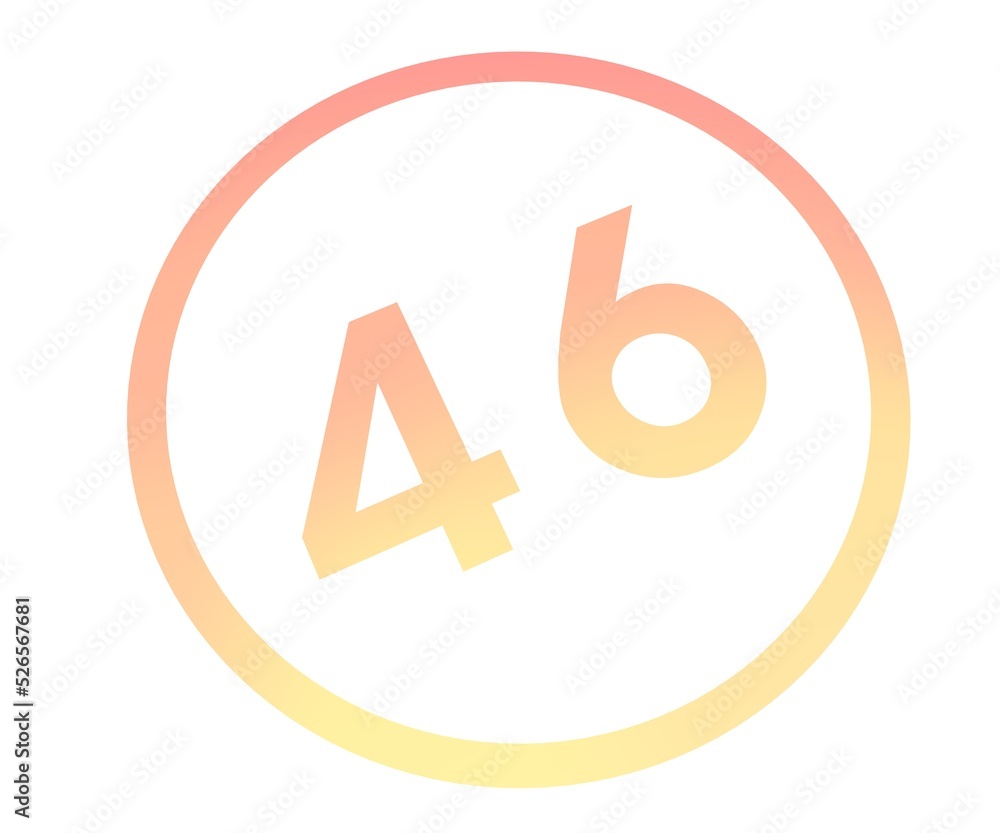 Poster colored number in a circle from a gradient. enumeration and numbering.