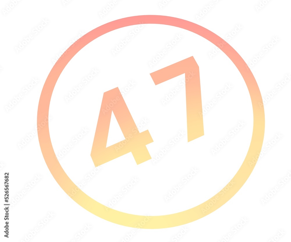 Poster colored number in a circle from a gradient. enumeration and numbering.