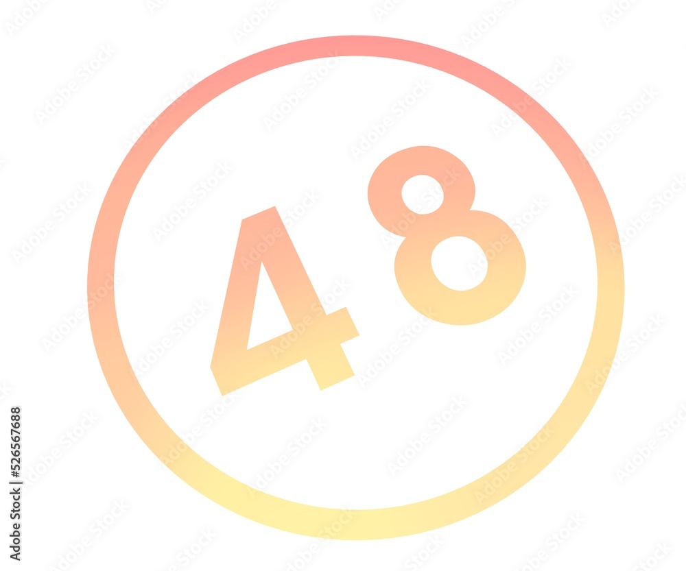 Poster colored number in a circle from a gradient. enumeration and numbering.