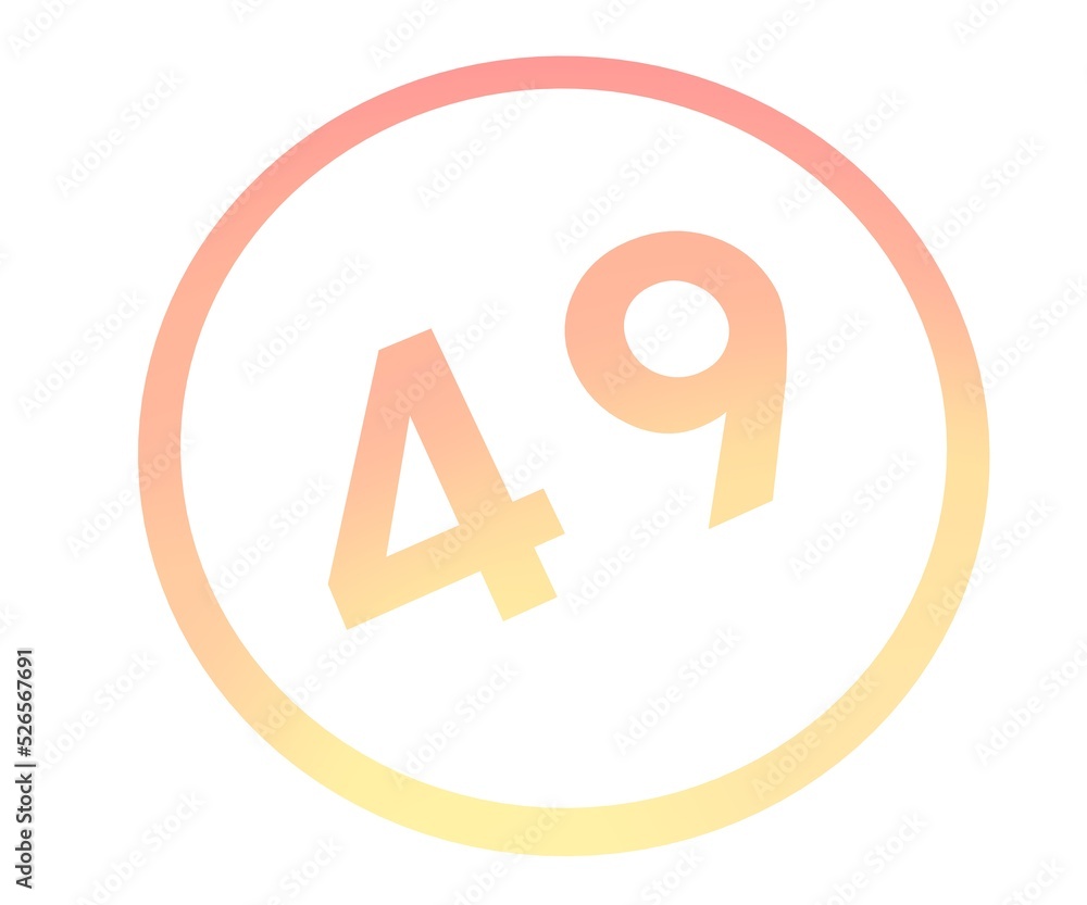 Poster colored number in a circle from a gradient. enumeration and numbering.