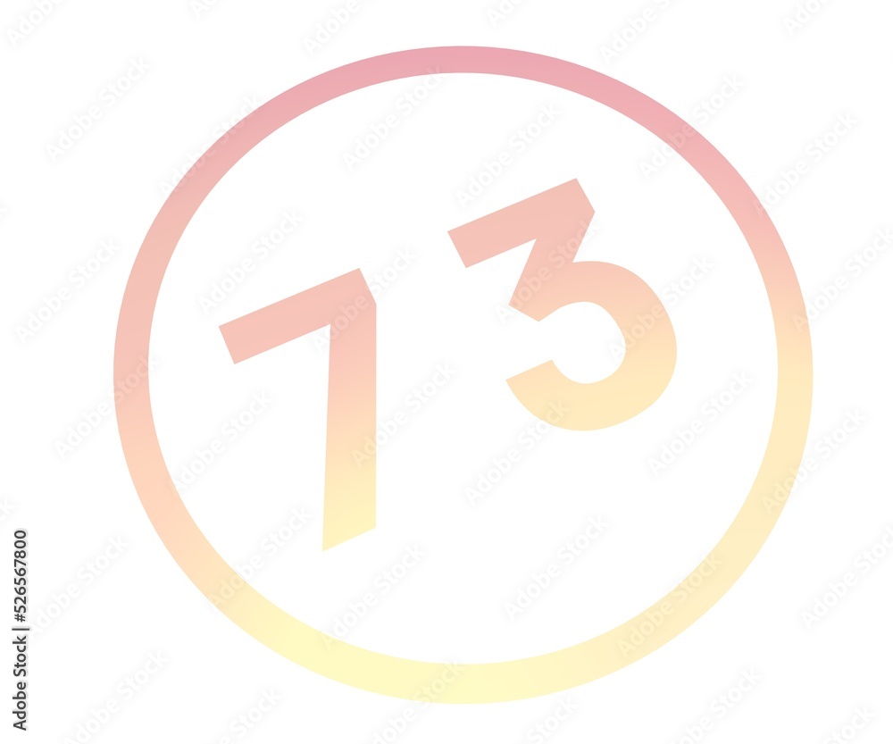 Poster colored number in a circle from a gradient. enumeration and numbering.