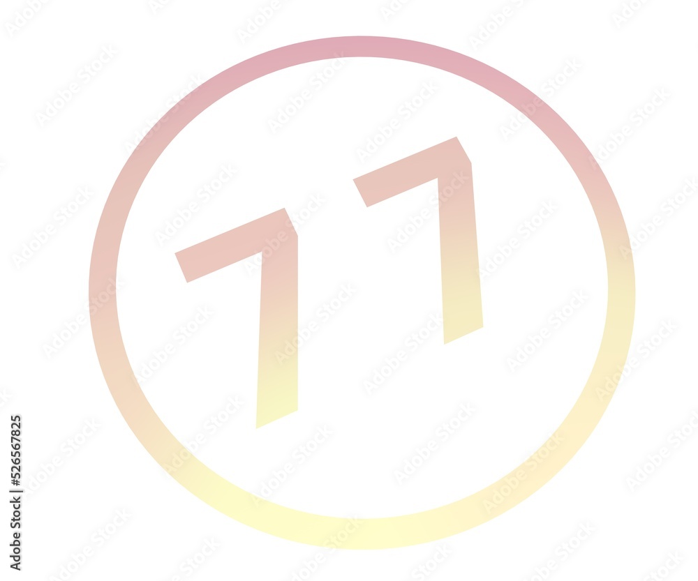 Poster colored number in a circle from a gradient. enumeration and numbering.