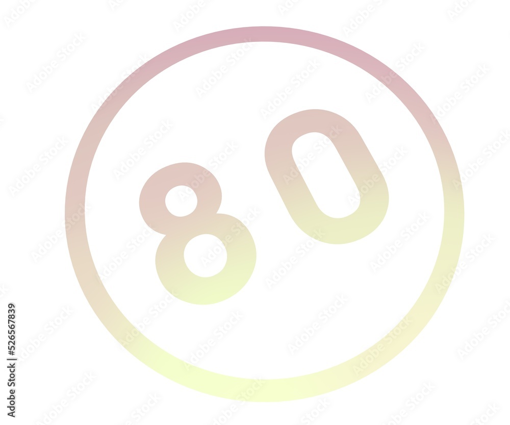 Poster colored number in a circle from a gradient. enumeration and numbering.